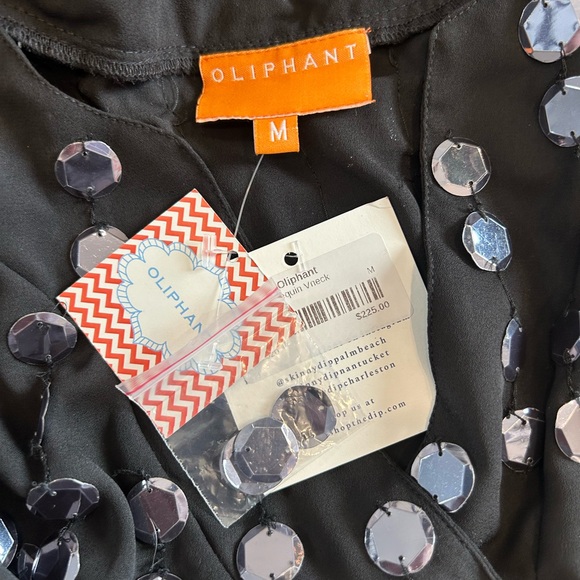 Oliphant Large Sequin V Neck Blouse - Picture 3 of 5